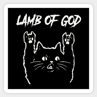 lamb of god and the cat Sticker